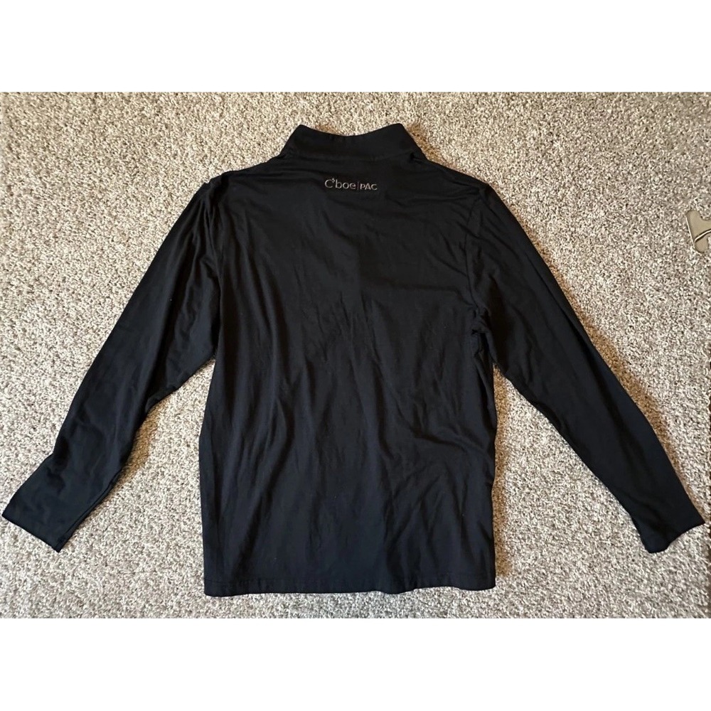 Travis Mathew Wander Lust Quarter Zip Top Size L Black‎ Long Sleeves Lightweight